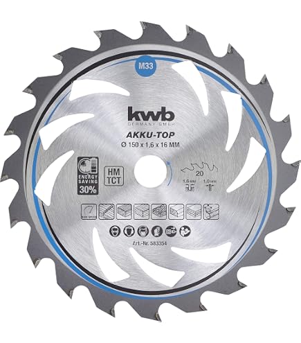 Lame de scie circulaire, 150 x 20 mm, avec adaptateur pour alésage de 20 et 16 mm, compatible avec meuleuse d'angle Bosch, Makita, etc. - Lame de scie