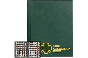 UNCLE PAUL 420 tasche album per monete - 28x29 mm/1,1x1,1 pollici tasca verde libro per monete 10 pagine porta monete formato lettera libro per la conservazione delle monete CS0242GR