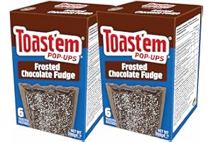 TOASTEM POP-UPS Toast'em Pop-Ups Frosted Chocolate Fudge 288g x 2 Packs | 6 Toaster Pastries per Box | Toaster Pastries | American | Similar to Pop Tarts