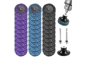 VYLYCIY 30 Stück CSD Scheibe Schleifscheibe 50mm Schleifaufsatz für Akkuschrauber Schleifen, Grobreinigungsscheibe Reinigungsscheibe Set für Bohrmaschine von Farbe, Rost, Oxidation Reinigen Entfernen