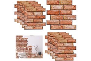 XNZMYN 10 Stück 3d Wandpaneele Steinoptik Selbstklebend, 30 × 30 cm Wandverkleidung aus Kunststoffplatten, Wasserdicht PVC Backstein Tapete für Innenbereich, Außenbereich, Geschäftsräume