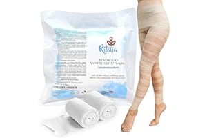 Ritalia® Liquido vendas frias piernas ACCION DRENANTE REDUCTOR con sal del Mar Muerto y activos 100% VEGANOS - Anticelulítico potente contra celulitis piernas y glúteos