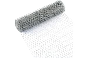 UNU Chicken Wire,12M Chicken Wire Mesh Roll,Chicken Wire Mesh for Pet Rabbit Chicken Fencing