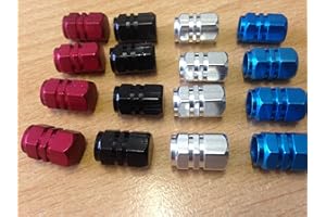 SKYMEX Tyre Valve Dust Caps For Car Motorcycle Van Bike Wheels (BLUE)