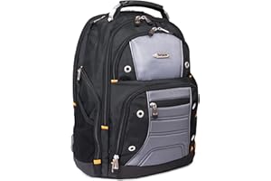 Targus Drifter Sac à Dos renforcé pour Ordinateur Portable Jusqu’à 15,6/16", Grand Sac à Dos imperméable avec Compartiments, Sac pour Ordinateur 32 L – Noir/Gris, TSB238EU