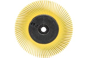 CUBITRON Scotch-Brite (TM) Brosse à poils radiaux, oxyde d'aluminium, 6000 tr/min, 6 x 1/2 de large, grain 80 (lot de 1)