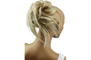 CAISHA XXL Postiche Choucho Avoir Les Cheveux Relevés Volumineux Ondulé Chignon Blond Mix G11F