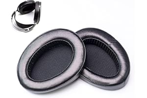 Voarmaks Poduszki z pianki z pamięcią kształtu kompatybilne z Hifiman Arya Ananda Edition XS X HE1000se HE1000 V2 Jade II wymienne nauszniki (pełna skóra owcza)