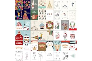 PUSTEBLUME GRUSSKARTEN Weihnachtskarten (Klappkarten) mit Umschlag Set - 50 unserer beliebtesten Weihnachtskarten - Alle verschiedenen Designs - Weihnachtskarte
