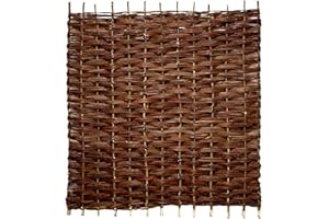 Papillon Premium Woven Willow Wicker Wattle Natural Hurdle Fence Privacy Panels Garden Screening Wooden Fencing 1.82m x 1.37m (6ft x 4ft 6in)