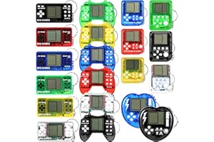 Starvortex Video Games Party Bag Fillers for Kids, Classic Gaming Party Bag Fillers for Boys Girls, Multi Colour Pass the Parcel Prizes, Mini Games Keyrings for Kids Prizes Favours Return Gifts