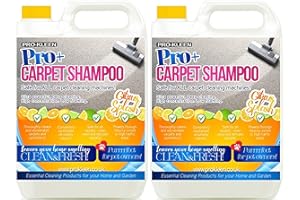 Pro-Kleen Pro+ Carpet and Upholstery Cleaning Solution – 4 in 1 Concentrate Carpet Shampoo – Suitable for all Machines 2 x 5L (Citrus Splash)