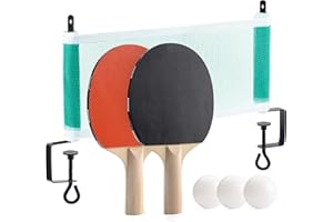 Toyrific | Baseline Table Tennis Ping Pong Set with 2 Bats, 3 Balls And Net, Outdoor Indoor Family Games