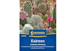 Kiepenkerl Kakteensamen Liebhaber Mischung 1061890 - Verschiedene Arten und Farben - Fensterbank und Wintergarten - Höhe 10-40 cm - Kaktus, Saatgut