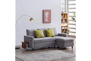 Cherry Tree Furniture Campbell 3-Seater Sofa with Reversible Chaise (Light Grey)