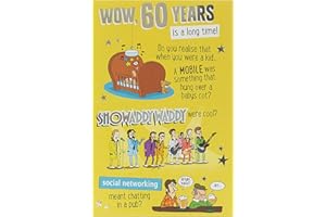 UK Greetings 60th Birthday Card for Him/Friend - Humorous Design, Multi, 149mm x 229mm