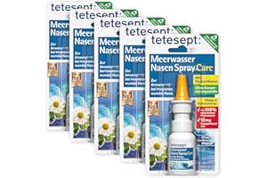 ‎TETESEPT tetesept Meerwasser Nasen Spray Care – Pflegendes & abschwellendes Nasenspray für natürlichen Schutz & Regeneration – Nasenpflegespray bei Erkältung – 5 x 20 ml