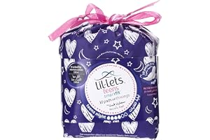 Lil-Lets Teen Ultra Night Towels Pads - Pads with Wings for Extra Security - Leak Proof Protection -Fast Absorption - Breathable - Fragrance-Free- Amazing Comfort - Skin Friendly - 10 Units