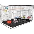 AVI CRAVE Bird Iron cage Large 2.5 feet for Budgies,Finches,Love Birds,Cocktails,Conures,and Other Birds, Black