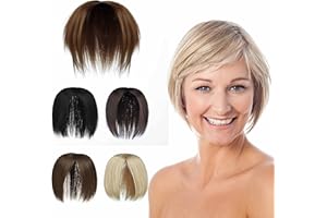 Yamel Hair Toppers for Women 2 Clips in Hair Pieces Topper Straight Light Brown Synthetic Wiglets Hairpieces for Thinning Hair