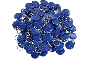 UHPPOTE Proximité Em 125KHz RFID Id Card Tag Token Key Chain Keyfob Lecture Seule Couleur Bleu (Lot de 100)