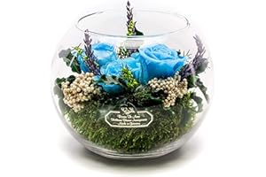 Rosen-Te-Amo Infinity Roses Preserved Eternal Roses Lavender Fragrance Handmade Decorative Foil Premium Flower Arrangement Gift for Women Mum Girlfriend Grandma