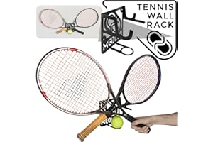 MEOLLO Support Mural Rangement pour Raquette de Tennis (100% Acier)