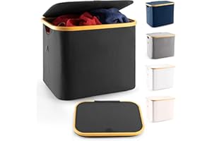 Lonbet - Pojemnik do przechowywania z pokrywką -50L - Organizer do szafy typu "wszystko w jednym" i rozwiązanie do przechowywania - Kosz do przechowywania do organizacji: kosz na pranie i ubrania