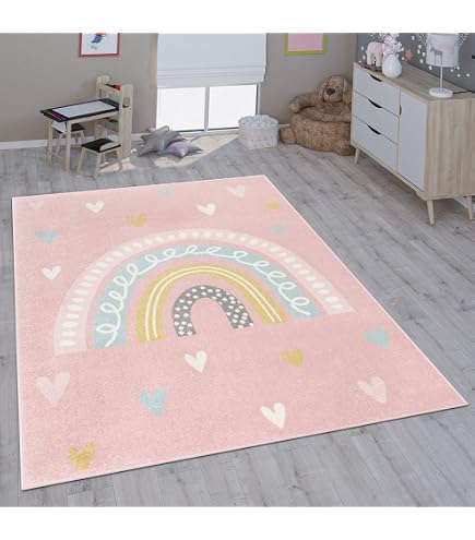 Tapis Enfant Espace étoiles Planètes - 120 Cm Rond, Gris Pastel, Hypoallergénique, Oeko-Tex, Adapté Chauffage Au Sol - 2