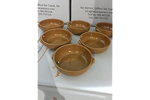 Le Terrecotte di Cassiano Fabio Set 6 Pezzi TEGAMINI in Ceramica CM15