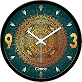 Clarco Designer Decorative Analogue Round Plastic Wall Clock with Glass for Home/Living Room/Bedroom/Kitchen/Office (12 x 12 Inch / 30 x 30 cm)(WL_915L)