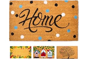 LUA VIKA Wycieraczka Wejście do domu Oryginały i zabawne, dywany Drzwi Drzwi Wejście do domu Wewnątrz i na zewnątrz, Wycieraczka kokosowa Natural 40x70 cm (Home Colours)