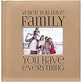 Malden International Designs 7091-26 Sentiments Family with Memo Photo Opening Cover Brag Book, 2 Up, 160-4x6, Tan