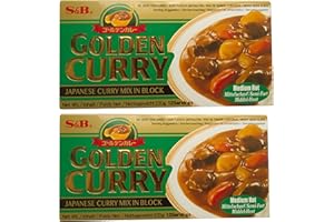 TLT FOODS - Pack S&B Golden Curry - Curry Japones en Pastilla - 220 g (2 uds Curry Medio Picante)