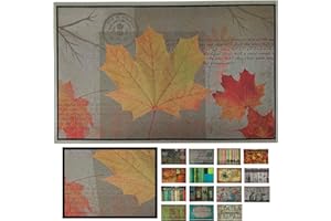 LUCA HOME LucaHome - Felpudo Entrada casa de Goma-Flocada 40x70 cm Arizona Forma Base Antideslizante, Felpudo Premium, fácil Limpieza, Felpudo Absorbente Acolchado, Fepudo para Exterior e Interior (Otoño)