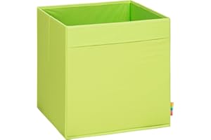 Storanda | MIO Aufbewahrungsbox Regal | Faltbare & Extra Stabile Kallax Boxen Aufbewahrung | Aufbewahrungskorb Regalbox für Würfelregal | Ideal für Zuhause & Kinderzimmer | 33x33x33 cm | Apfelgrün