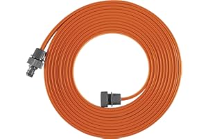 Gardena wąż zraszający: zraszacz do wąskich grządek i ciasnych miejsc, delikatna mgiełka, pasuje do przyłączy Gardena, z możliwością dostosowania długości, 7,5 m, pomarańczowy (995-20)