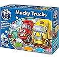 Orchard Toys Mucky Trucks Game, A fun colour matching game for kids age 3-6, Educational Game