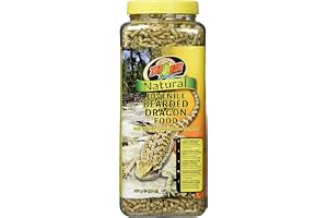 Zoo Med Natural Juvenile Bearded Dragen Food, foderpellets för baragamen 567 g, med vitaminer och mineraler
