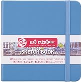 Talens Art Creation Unbekannt Sketchbook Royal Hardcover eskiz defteri 80 yaprak 140 gsm 12 x 12 cm - G&ouml;l mavisi kapak | Sert