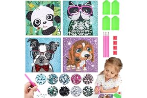 YASHUO Diamond Painting Enfant Cadeau Fille 5-6-7-8-9 Ans: Jouet Fille Garcon Enfant 5-12 Ans Peinture Diamant Painting Kits de Loisirs Créatifs Panda Cadeau Fille Garcon Arts Craft pour Décoration Murale