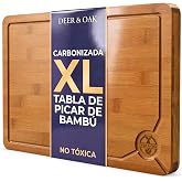 Deer &amp; Oak Carbonized Bamboo Cutting Board XXL 35x25cm