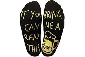 BRING ME SOCKS "If you can read this bring me a beer" Funny Novelty Socks - Perfect for a Beer Lover