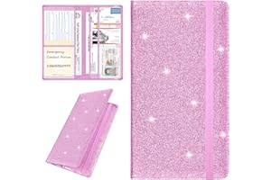 ‎WISDOMPRO wisdompro Auto Dokument Halter Organizer, PU Leder Fahrzeug Versicherung und Zulassung Halter Wallet Case für ID-Karte, Führerschein, Schlüssel Kontaktinformationskarten