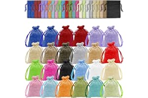 Alethron Jutebeutel Klein 24 Stück Säckchen Zum Befüllen 21 Farben Stoffbeutel mit Kordelzug Stoffsäckchen 9x7cm Kleine Säckchen Baumwollsäckchen Jutesäckchen Leinensäckchen für Schmuck Hochzeit