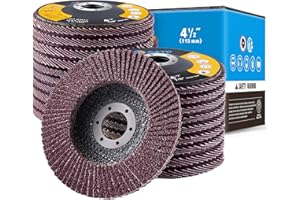 SATC Flap Discs 115mm 20 Pack Grinding Discs 40/60/80/120 Grit for Angle Grinder to Sanding Grinding Metal Wood