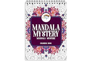 Colorya Mandala Édition Mystère - A4 - Livre de Coloriage pour Adulte - Mandalas a Colorier Anti Stress, Zen - Cahier de Coloriage - Occupation pour Adulte