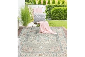 the carpet Palma - robusto tappeto per esterni, resistente alle intemperie e ai raggi UV, per balcone, terrazza, giardino d'inverno o cucina, orientale, grigio,160 x 230 cm