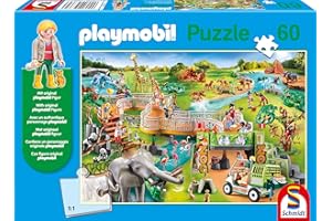 Schmidt | Playmobil: A Zoo Adventure Puzzle & Play (60 pieces) inc. one figure | Jigsaw Puzzle | Ages 5+