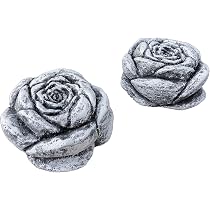 2 Kleine Stein-Blüten Als Gartendeko – Frostfest Bis -30°C, Massiver Steinguss